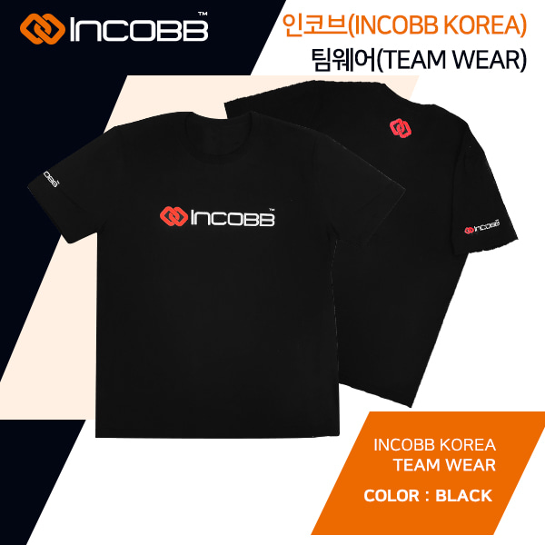 인코브(INCOBB KOREA) 팀웨어(TEAM WEAR) 반팔(SHORT SLEEVED TEE) 블랙(BLACK)