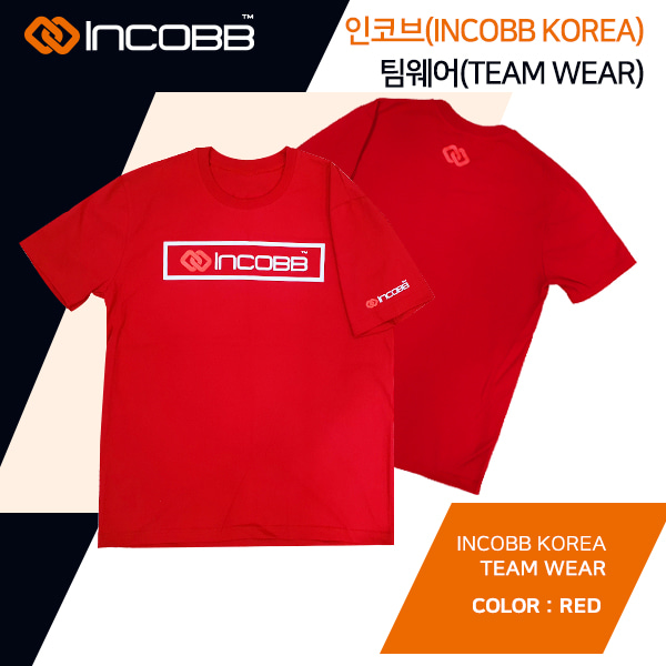 인코브(INCOBB KOREA) 팀웨어(TEAM WEAR) 반팔(SHORT SLEEVED TEE) 레드(RED)