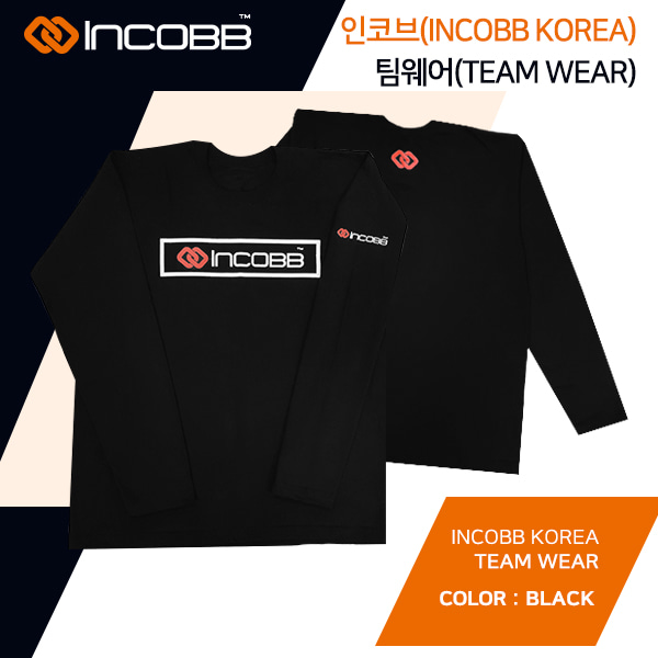 인코브(INCOBB KOREA) 팀웨어(TEAM WEAR) 긴팔(LONG SLEEVED TEE) 블랙(BLACK)