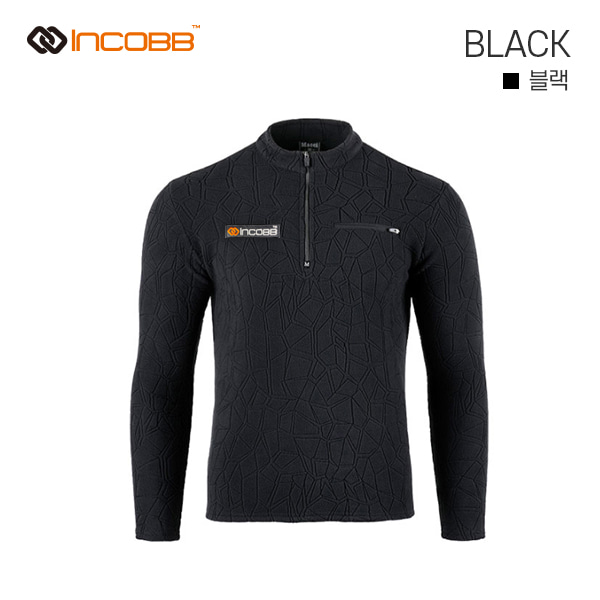 인코브(INCOBB KOREA) 팀웨어(TEAM WEAR) 폴라플리스 집업 티셔츠(POLAR FLEECE ZIP-UP T-SHIRT) 블랙(BLACK)