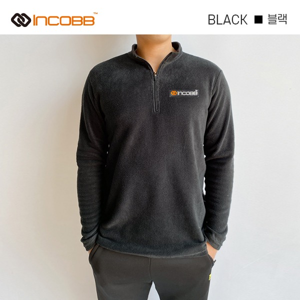 인코브(INCOBB KOREA) 팀웨어(TEAM WEAR) 집업 티셔츠(ZIP-UP T-SHIRT) 블랙(BLACK)