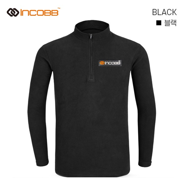 인코브(INCOBB KOREA) 팀웨어(TEAM WEAR) 집업 티셔츠(ZIP-UP T-SHIRT) 블랙(BLACK)