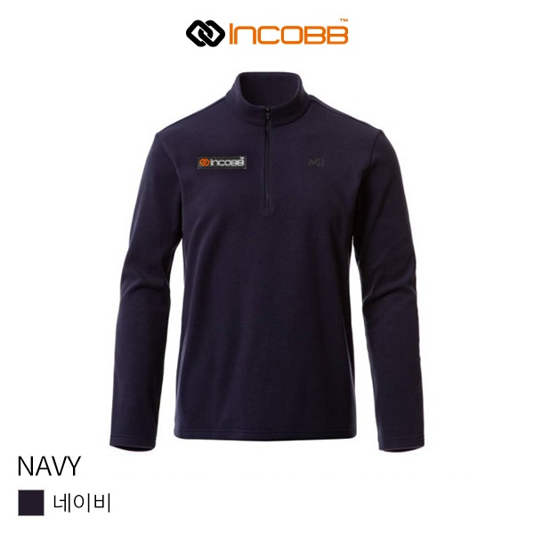 인코브(INCOBB KOREA) X 밀레(MIELE) 팀웨어(TEAM WEAR) 반 집업 티셔츠(HALF ZIP-UP T-SHIRT) 네이비(NAVY)